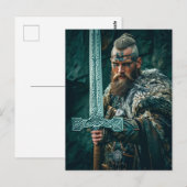 Viking Warrior in Authentic Attire Postkarte (Vorne/Hinten)