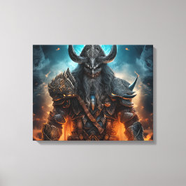 Viking Warrior Knight - Stretched Canvas Print Leinwanddruck