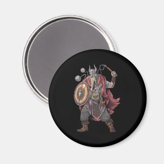 Viking Warrior Magnet (Vorderseite/Rückseite)