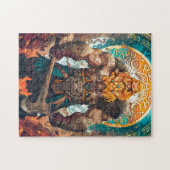 Viking Warrior mit Ax Norse Mythology Comic Puzzle (Horizontal)