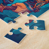 Viking Warrior mit Ax Norse Mythology Comic Puzzle (Seite)