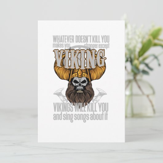 Viking Warrior Nordic Nordic Mythology Valhalla Gi Einladung (Stehend Vorderseite)