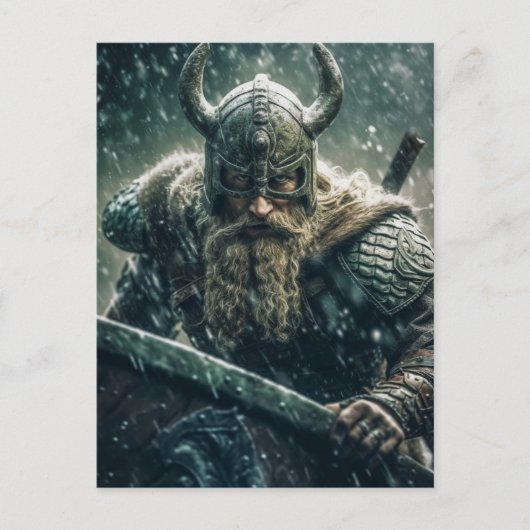Viking Warrior Postkarte (Vorderseite)