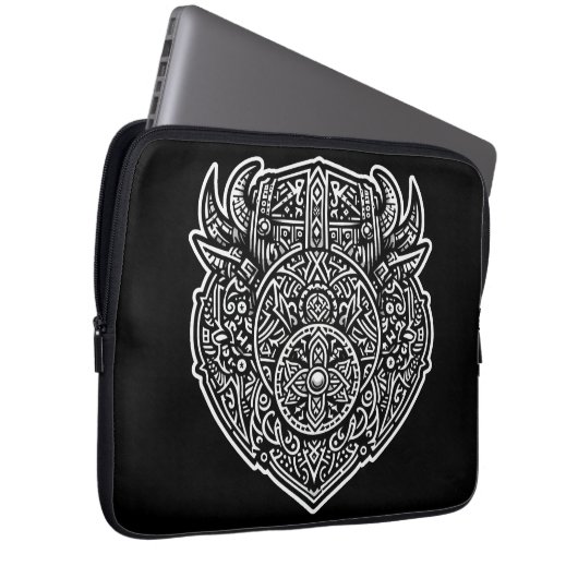 Viking Warrior Shield Laptopschutzhülle (Vorne Rechts)