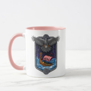 Viking Warrior Ship Raven Tasse
