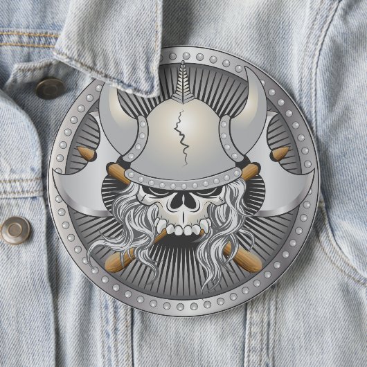 Viking Warrior Skull Button (Beispiel)