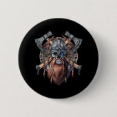 Viking Warrior Skull Button (Vorderseite)