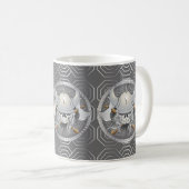 Viking Warrior Skull Kaffeetasse (VorderseiteRechts)
