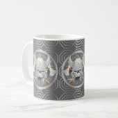 Viking Warrior Skull Kaffeetasse (Vorderseite Links)