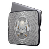Viking Warrior Skull Laptopschutzhülle (Vorderseite Links)