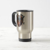 Viking Warrior Skull Reisebecher (Vorderseite Links)