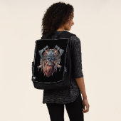 Viking Warrior Skull Rucksack (Ausgewaschen)