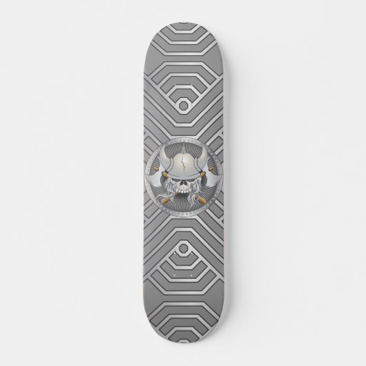 Viking Warrior Skull Skateboard (Vorne)
