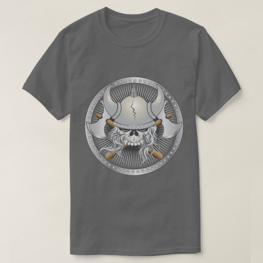 Viking Warrior Skull T-Shirt (Design vorne)
