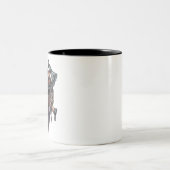 Viking Warrior Skull Zweifarbige Tasse (Mittel)