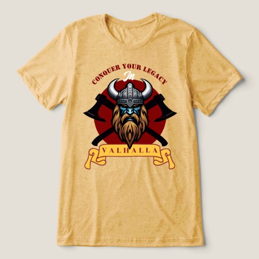 Viking Warrior Tri-Blend Shirt (Design Vorderseite)