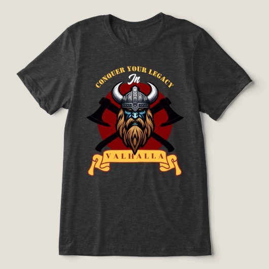 Viking Warrior Tri-Blend Shirt (Design Vorderseite)