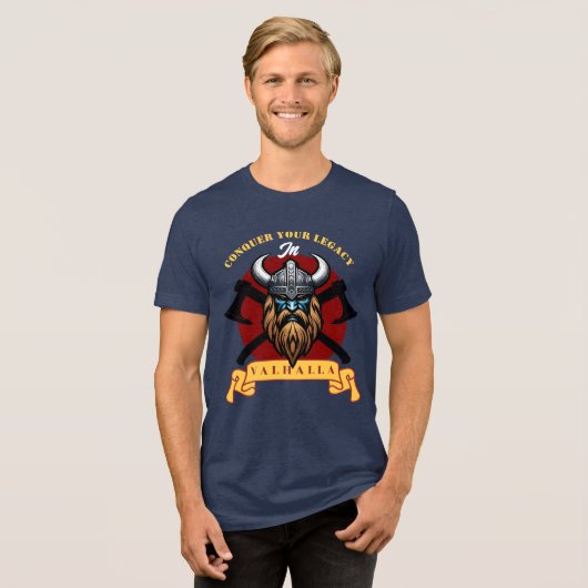 Viking Warrior Tri-Blend Shirt (Vorderseite voll)