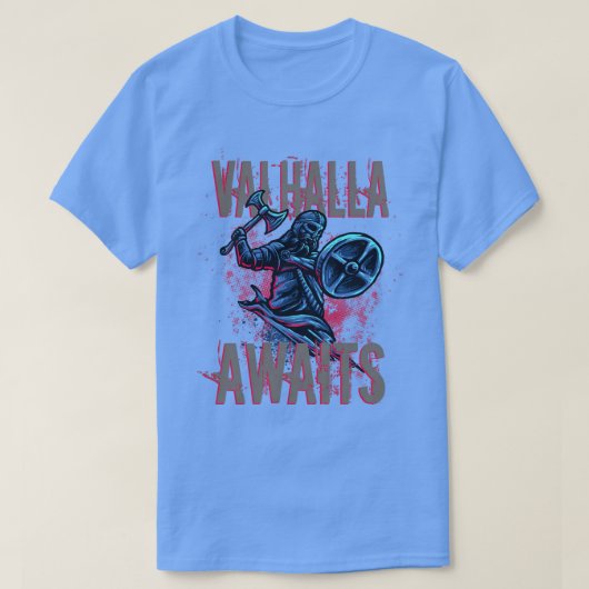 Viking Warrior Valhalla erwartet T-Shirt (Design vorne)