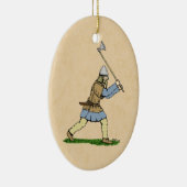 Viking Warrior Wielding Broad Ax Keramikornament (Rechts)