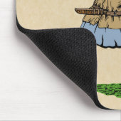 Viking Warrior Wielding Broad Ax Mousepad (Ecke)