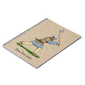 Viking Warrior Wielding Broad Ax Notizblock (Linke Seite)