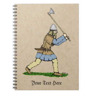 Viking Warrior Wielding Broad Ax Notizblock