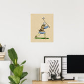 Viking Warrior Wielding Broad Ax Poster (Heimbüro)