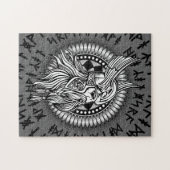 Viking Warrior Winged Helmet Puzzle (Horizontal)