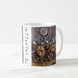 Viking Warriors Ladung in Battle Coffee Tasse