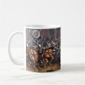 Viking Warriors Ladung in Battle Coffee Tasse (Links)