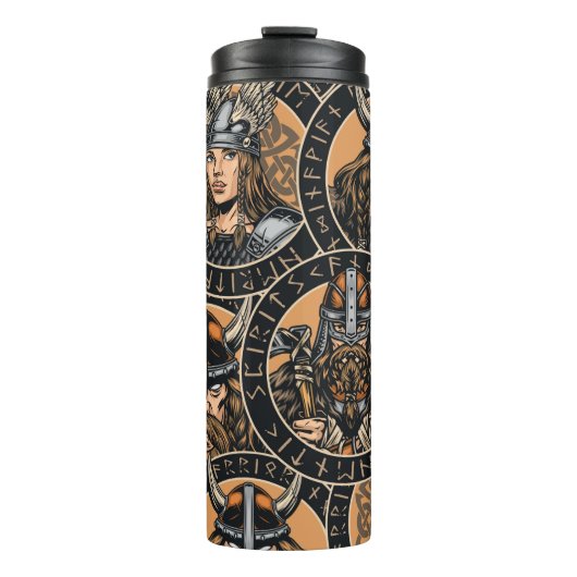 Viking Warriors: Vintages Muster Thermosbecher (Vorderseite)