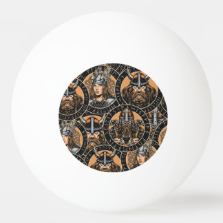 Viking Warriors: Vintages Muster Tischtennisball