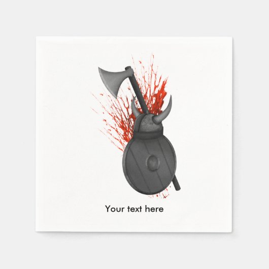 Viking Weapons and Blood Spritzer Serviette (Vorderseite)