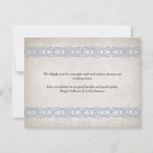 Viking Wedding Dankeskarte (Rückseite)