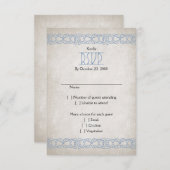 Viking Wedding RSVP Karte (Vorne/Hinten)