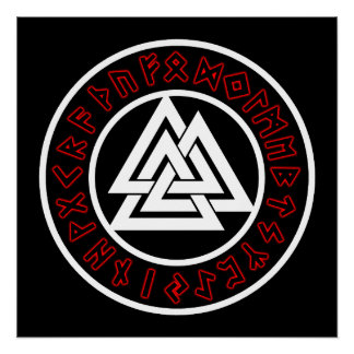 Viking White Triscalion Poster