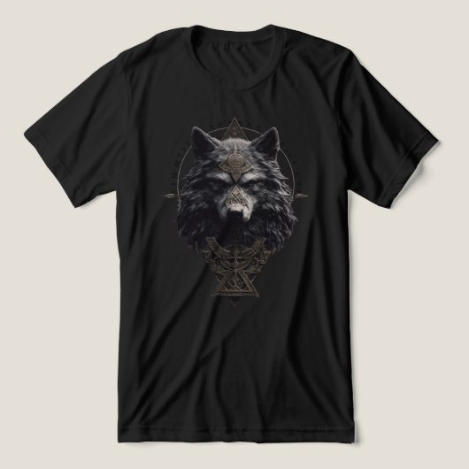 Viking Wolf Fenrir T Shirt (Design Vorderseite)