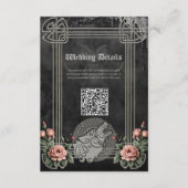 Viking Wolf & Rose. Ein stilisierter Wolfskopf Begleitkarte (Vorderseite)