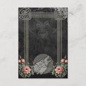 Viking Wolf & Rose. Ein stilisierter Wolfskopf Begleitkarte (Rückseite)