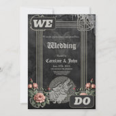 Viking Wolf & Rose. Ein stilisierter Wolfskopf, Einladung (Vorderseite)