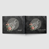 Viking Wolf & Rose. Ein stilisierter Wolfskopf, Gästebuch (Voll)