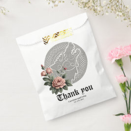 Viking Wolf & Rose. Ein stilisierter Wolfskopf, Geschenktütchen