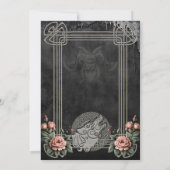 Viking Wolf & Rose. Ein stilisierter Wolfskopf Save The Date (Rückseite)