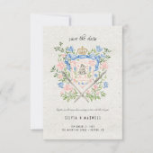 Viking Wolf Wappen Save the Date Karte (Vorderseite)