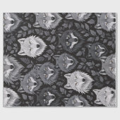 Viking Wolf Wrapping Paper Geschenkpapier (Flach)