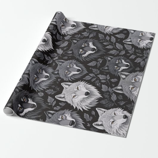 Viking Wolf Wrapping Paper Geschenkpapier (Ungerollt)
