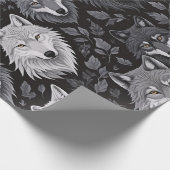Viking Wolf Wrapping Paper Geschenkpapier (Ecke)