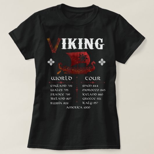 Viking World Tour Viking Ship T-Shirt (Design vorne)