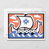 VikingLongboat Postkarte (Vorne/Hinten)